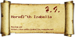 Horváth Izabella névjegykártya